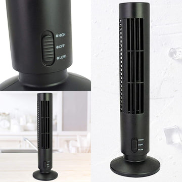 Ventilateur mini tour sans pale USB muet cool ventilateur sur pied 2 niveaux réglables ventilateur tour pour bureau et chambre